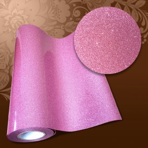 Термотрансферная пленка Glitter Розовый с блестками (50см* 1м)